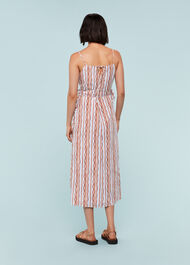 Wiggle Stripe Tie Detail Dress